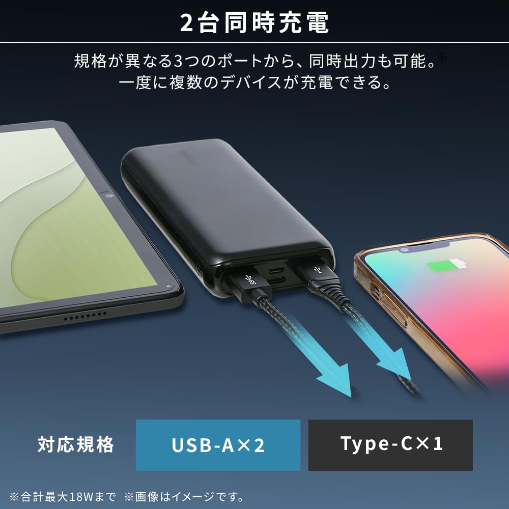 Amazon | アイリスオーヤマ(IRIS OHYAMA) モバイルバッテリー 大容量